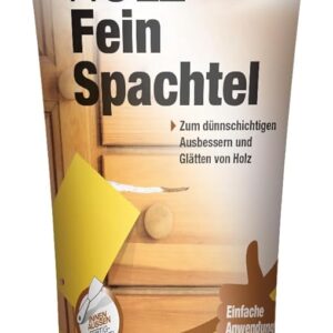 Molto Holz Fein Spachtel, Zum dünnschichtigen Ausbessern und Glätten von Holz, Weiß, 400 g