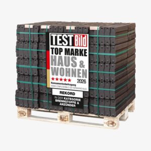 REKORD 25 kg Braunkohlebriketts als PAL (40 x 25 kg)