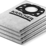 Kärcher Original Vliesfilterbeutel KFI 489 für Kärcher Nass-/Trockensauger, 4 Stück, langanhaltende Saugleistung beim Saugen von Feinstaub während Renovierungsarbeiten