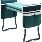 Ohuhu Garten Kniebank Gartenhocker Kniebank mit verdicken & verbreitern Eva-Schaumkissen und 2 Werkzeugtaschen, Upgraded faltbar Garten Hocker kniend Bank, Wahl für Eltern, Senioren