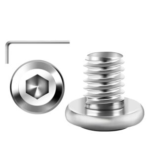 20 Stück M3 x 6 mm Flachkopfschrauben Innensechskant Antrieb M3 Schrauben Edelstahl A2 V2A Vollgewinde mit Innensechskantschlussel