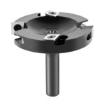 SpeTool Planfräser 12mm Schaft 75mm Schnittdurchmesser Flächenfräser Hobelfräser für Holz Planfräser für Oberfräse mit Wendeplatten CNC Fräser 2+2 Flöten Abflachfräser Oberflächenbit