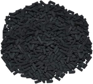HELO 1 kg Aktivkohle Pellets (A) mit hoher Adsorptionsfähigkeit, hochporöser Struktur und großer innerer Oberfläche (1,0 kg entspricht ca. 500.000 m²), Pellets Ø ca. 3-4 mm, Länge: ca. 3-8 mm