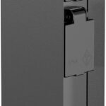 ledscom.de Garten Steckdosensäule POMI für außen, IP44, 2-Fach, Edelstahl, anthrazit, eckig, 23 cm