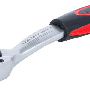 BGS Diy 517 | Umschaltknarre | feinverzahnt | 6,3 mm (1/4") | ergonomisch | rutschfest | gekröpft | Knarre | Ratsche