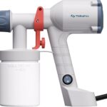 Tilswall Farbsprühsystem, Upgrade Ultra-leichte Elektrische Farbsprühgerät mit 600ml Farbbehälter, 2 Düsen & 3 Sprühmustern - Sprühpistole Für Wandfarbe, Schränke, Zäune, Türen, Möbel, Weiß