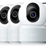 Anona Pano 4K UHD Indoor-Überwachungskamera (4er-Pack), 360°-Schwenk- und Tracking-Dome-Kamera für die Heimüberwachung, Wi-Fi 6 mit Personen-/Haustier-/Babyschrei-Erkennung, Zwei-Wege-Audio