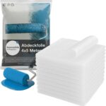 6x Malerplane 4x5 meter - Abdeckfolie - transparent & extra stark - als Malerfolie & Malervlies - Abdeckplane für Umzug & Renovierung