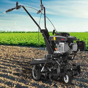 BRAST Motorhacke Gartenfräse Benzin | 1,9kW(2,6PS)-5,15kW(7PS) | 25-85cm Arbeitsbreite | 6 Modelle | Stahlrahmen Transportrad & kabellos | für kleine bis sehr große Grundstücke | BRB-AF-5500N