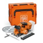 FEIN Akku-Handkreissäge F-IRON Cut 57 AS für schnelle Schnitte in Bleche, Rohre und Profile. Kompatibel mit allen 18V AMPShare oder Bosch Professional 18V Akkus. Akku und Ladegerät nicht enthalten.