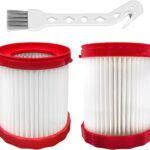 2 Stück HEPA-Filter für Bosch Gas 18 V Filter, Trockensauger GAS18V-3/GAS18V-10L, VF320H Hepa-Filter für Bosch, mit Reinigungsbürste ﻿