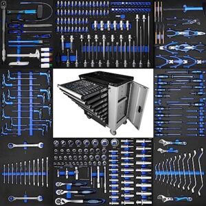Imperiumtools XXXL Werkzeugwagen gefüllt Pro 8 Schubladen Schaumeinlagen Werkstattwagen CR-V