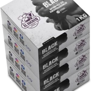Shisha Kohle Naturkohle – Premium Kokoskohle für Wasserpfeife – 1KG, 4KG, 10KG, 20KG – Hohe Hitze, Lange Brenndauer (Black 28x28x28mm 4KG)