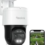 Reolink 4K 8MP PTZ PoE Überwachungskamera Außen mit Dual-Objektiv, 6X Hybridzoom, 355°/90° Schwenkbar, Auto-Tracking, Farbnachtsicht, Personen-/Fahrzeug-/Tiererkennung, 2-Wege-Audio, TrackMix PoE