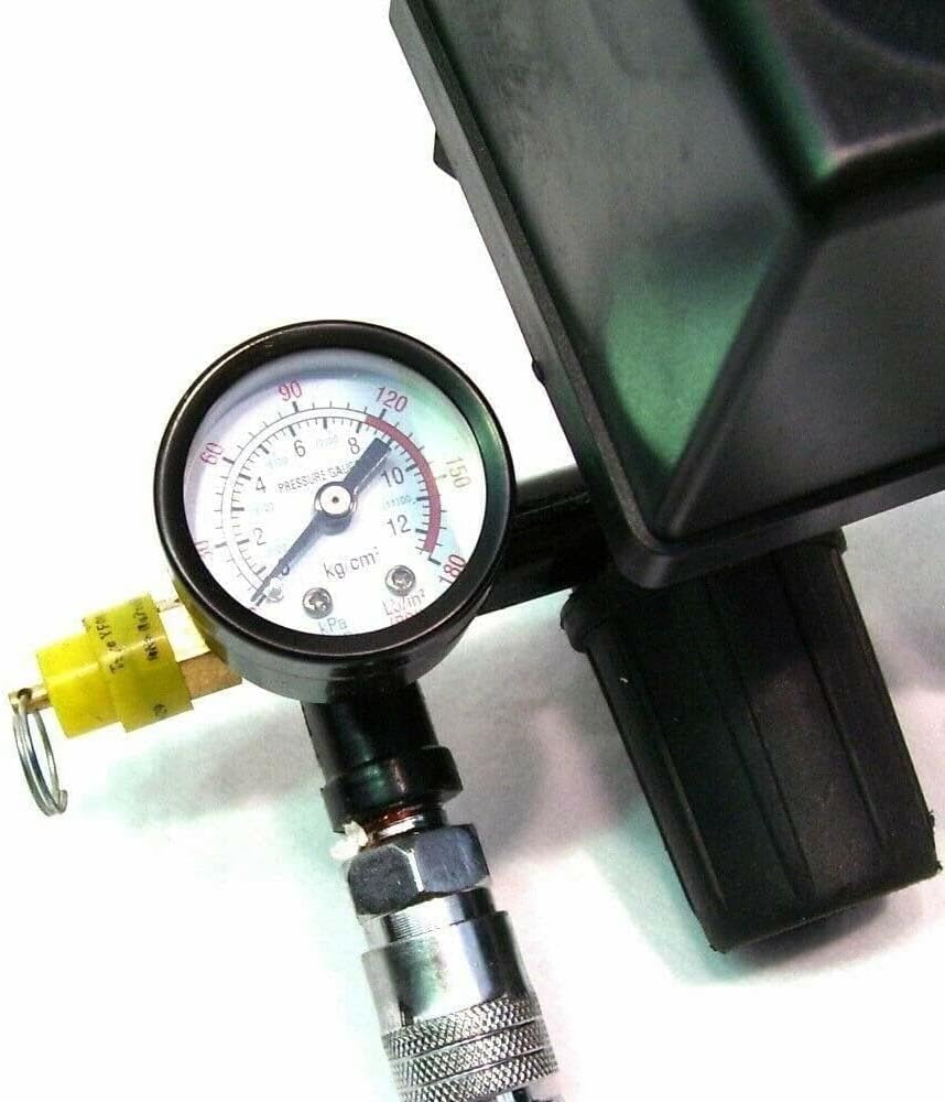 Druckregler mit Druckschalter für Kompressor, 2 Anzeigen, Luftkompressor Steuerventil Ersatzteil – Bild 5