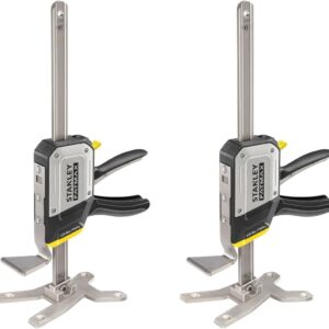 STANLEY FATMAX Einhand-Montagewerkzeug TradeLift Set FMHT83552-1 (Hebewerkzeug zum Halten, Heben, Stützen, Senken von schweren Objekten bis 150kg, präzise Feinjustierung, ideale helfende Hand) 2 Stück
