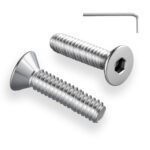 20 Stück M6 x 30 mm Senkkopfschrauben Innensechskant Antrieb Schrauben Edelstahl A2 V2A Vollgewinde mit Innensechskantschlussel