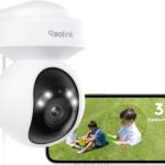 Reolink 4K Wi-Fi 6 PTZ Überwachungskamera Aussen mit Auto-Tracking, 3X Optischem Zoom, 2,4/5GHz WLAN Kamera Outdoor, Person/Auto/Tiererkennung, Farbnachtsicht, 2-Wege-Audio, E1 Outdoor Pro