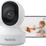 Reolink 4K PTZ WLAN Überwachungskamera Innen, 2,4/5 GHz Wi-Fi 6, Babyphone mit Kamera, 3X Optischer Zoom, Auto-Tracking, Indoor Kamera für Kids, Hundekamera, Mensch/Haustier/Schreierkennung, E1 Zoom