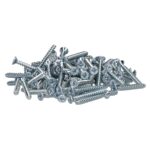 Voxura Geräteschrauben für Hohlwanddosen, Unterputzdosen PZ1, 3,2 x 25mm Kreuzschlitz-Schrauben zur Elektroinstallation, Senkkopfschrauben, 100 St. im Beutel