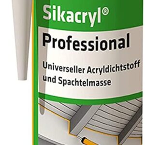 Sika – Acryldichtstoff – Sikacryl Professional Weiß – ideal für Dicht- und Anschlussfugen – für den Innenbereich – geringer Schrumpf – 300 ml