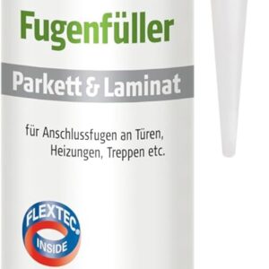 Ponal Parkett & Laminat Fugenfüller Eiche, elastische Fugenmasse für Anschluss- und Dehnungsfugen, lösemittel-, wasser- und silikonfreie Dichtmasse, 1x280ml Kartusche
