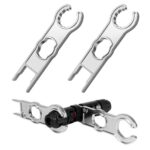 MC4 Steckverbinder Werkzeugset - 2-teiliges Steckbarer Montagewerkzeug-Set aus Aluminium mit Schlüssel und Spanner zum einfachen Trennen von Steckverbinder und Buchse,