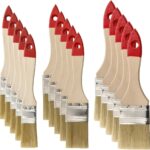 M7 15 STK. Flachpinsel-Set: 1“ – 5 STK. (ca. 25 mm), 1,5“ – 5 STK. (ca. 38 mm), 2“ – 5 STK. (ca. 50 mm) Serie 30, Lackierpinsel mit Synthetischen Borsten, Malerpinsel mit Naturholz und Stahlzwinge