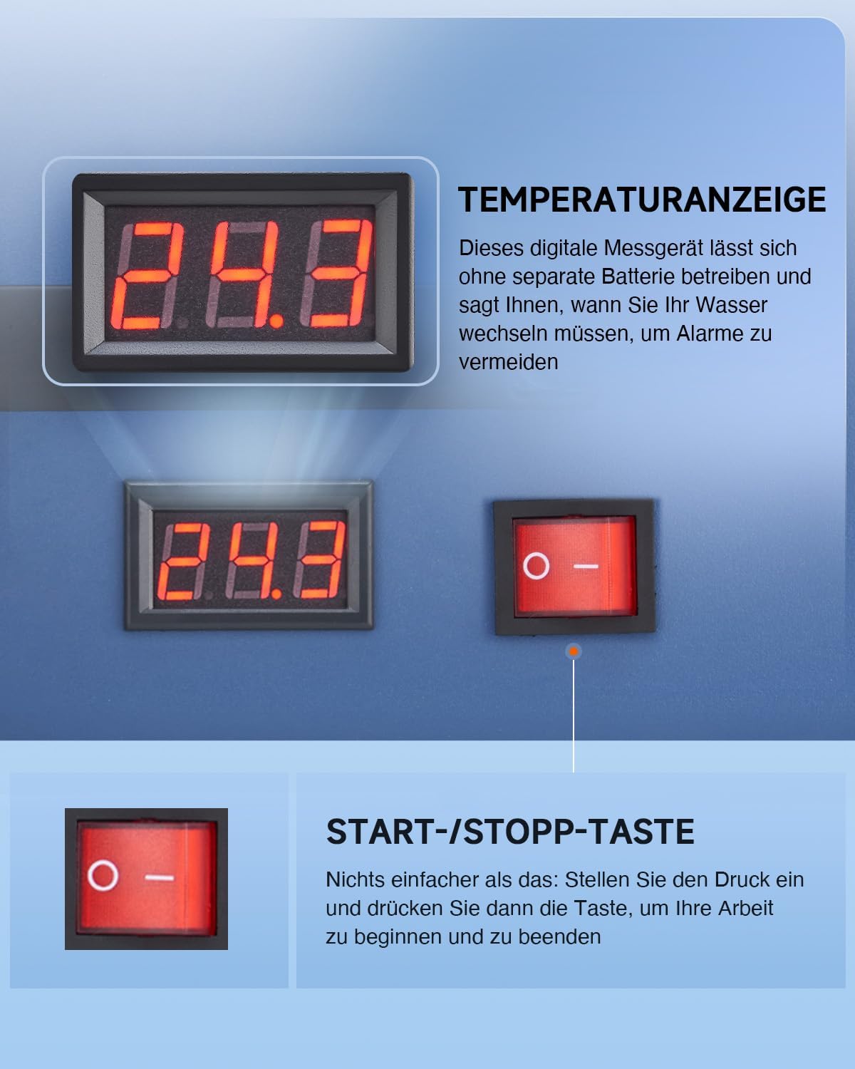 CREWORKS PCP Kompressor 300bar Automatisch Luftkompressor-Pumpe 4500PSI Hochdruckluftpumpe 1800W Kompressorpumpe Auto-Stop Kompressor 30MPA Hochdruck PCP Inflator für die Aufblasflasche – Bild 5