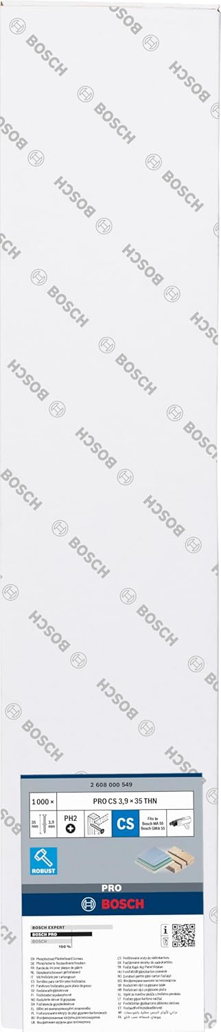 Bosch Accessories Professional 1000x Schnellbauschraube Grobgewinde (Gipskartonplatten auf Holz, 3.9x35 mm, S-G, PH2, für MA 55, Zubehör Trockenbauschrauber) – Bild 2