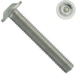 Linsenkopfschrauben mit Flansch und Innensechskant (ISK) - M6x30 - (100 Stück) - ISO 7380-2 - rostfreier Edelstahl A2 V2A - Vollgewinde - Flanschschrauben - Flachkopfschrauben - SC7380-2