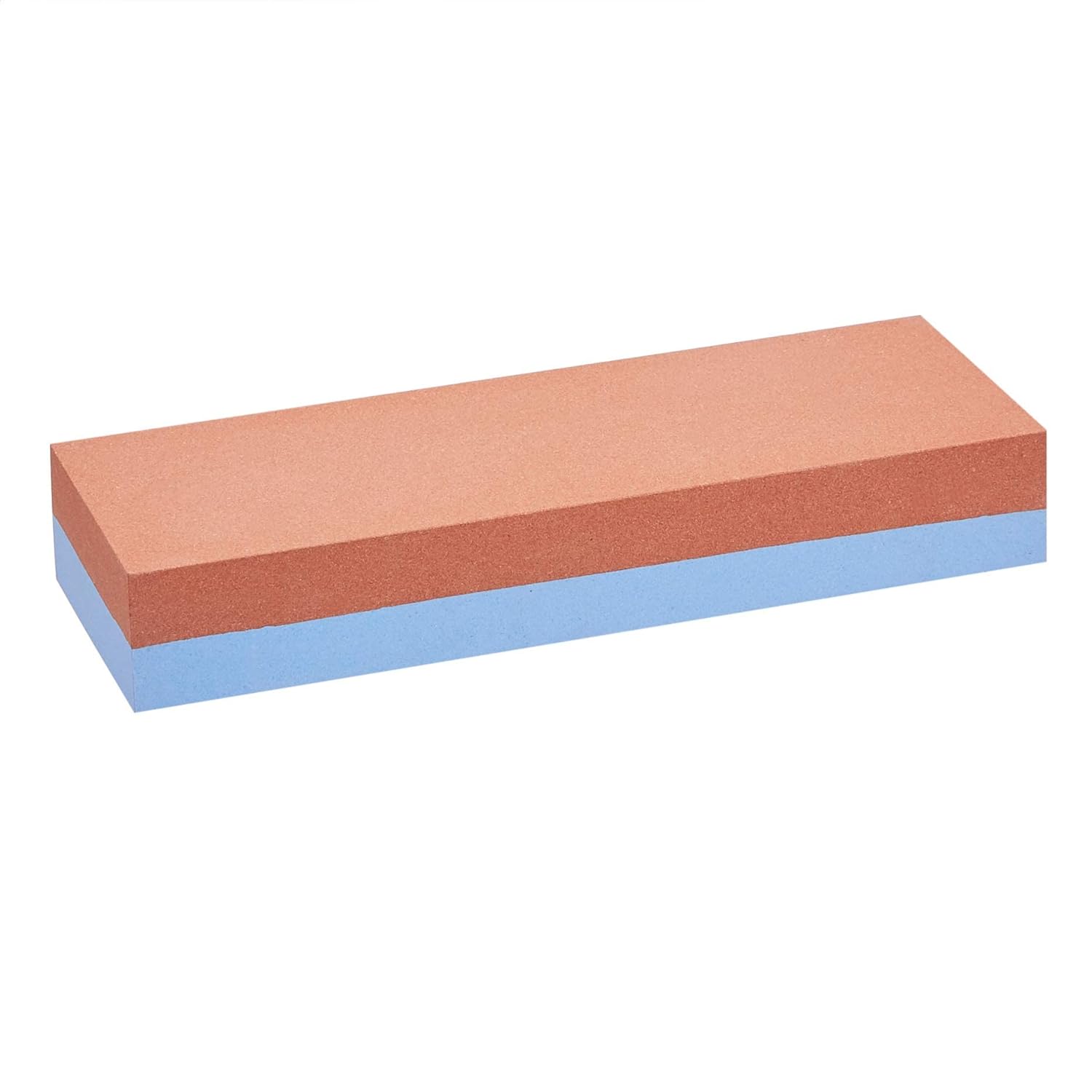 Amazon Basics Messerschärfstein, doppelseitig, Körnung 400/1000, mit rutschfester Bambusunterseite, 18 x 6.1 x 2.8 cm, Blau und Rot – Bild 2