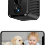 Mini Kamera, 4K HD WLAN Überwachungskamera Innen Für Live Übertragung Handy APP, mit 3-Tage-Cloud-Speicher, adaptivem Standby, Fernsteuerung, Nachtsicht, Bewegungserkennung, 60 Tagen Akkulaufzeit