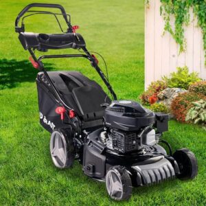 BRAST® Benzin Rasenmäher mit Antrieb | 3,5kW(4,76PS) | 46cm Schnittbreite | viele Modelle | TÜV | 4 Takt OHV Motor | 30-80mm Schnitthöhe | 60L Fangkorb | Stahlgehäuse | 18170