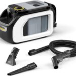 Kärcher Waschsauger SE 3 Compact, Aufnahmeleistung: 500 W, Frischwassertank: 1,7 l, Fläche: 2,76 m2, Gewicht: 4,1 kg, Sprühsaugschlauch, Waschpolsterdüse und Waschfugendüse, Weiß