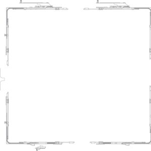 GU-966 PSK mZ Grundkarton Schere, Versatz 9 mm, rechts, Schema A/D/G/K