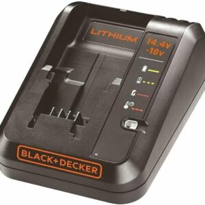 BLACK+DECKER 18V Multivolt-Schnell-Ladegerät (einsetzbar für alle BLACK+DECKER 14,4 Volt und 18 Volt Li-Ionen-Akkus, 1 Ampere Ladestrom, mit Ladezustandsanzeige) BDC1A-QW