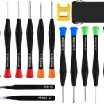 Mini Schraubenzieher set，11 Uhrmacher Schraubendreher, Torx Für PS4 Brillen Reparatur Kleine Brille Feinschraubendreher Komme Mit 2 Pinzette 1 Magnetisierer und Aufbewahrungstasche