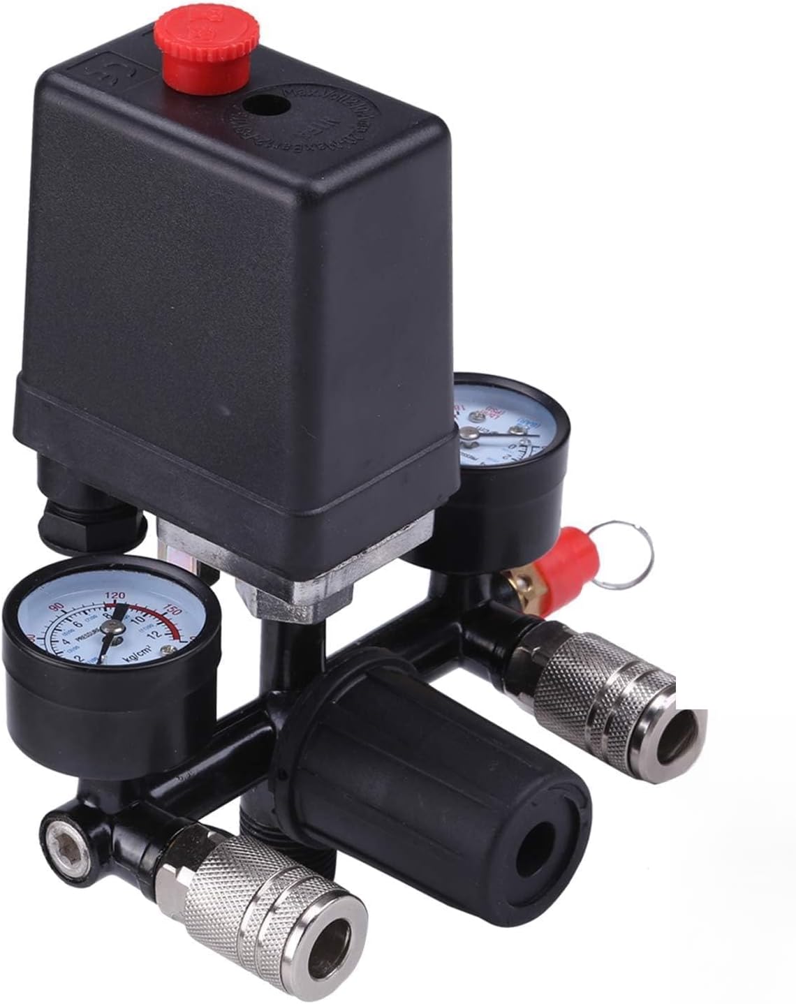 Druckregler mit Druckschalter für Kompressor, 2 Anzeigen, Luftkompressor Steuerventil Ersatzteil