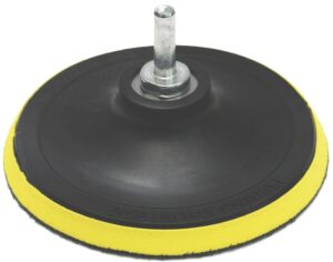 Schleifteller mit Klett M14 125mm inkl. Spanndorn für Bohrmaschine/Winkelschleifer