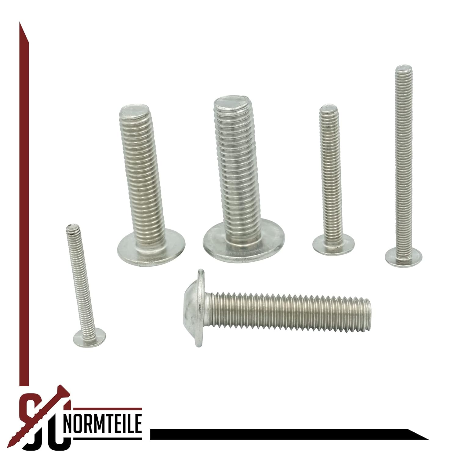 Linsenkopfschrauben mit Flansch und Innensechskant (ISK) - M6x30 - (100 Stück) - ISO 7380-2 - rostfreier Edelstahl A2 V2A - Vollgewinde - Flanschschrauben - Flachkopfschrauben - SC7380-2 – Bild 4