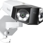 Reolink 16MP UHD Dual-Objektiv PoE Überwachungskamera außen mit 180° Panoramaansicht, Bewegungsspur, Farb-Nachtsicht, Personen-/Fahrzeug-/Tiererkennung, 2-Wege-Audio, 24/7 Aufzeichnung, Duo 3 PoE