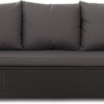 Bankauflage - Outdoor sitzkissen für Gartenbank für polyrattan- Polster Auflage Outdoor - Bankpolster Auflage für Hollywoodschaukel Rattan Sitzbank (Anthrazit, 160x60x50cm)