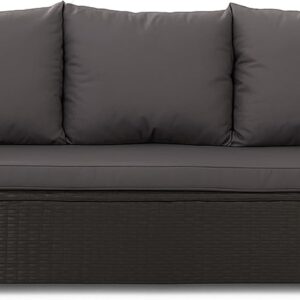 Bankauflage - Outdoor sitzkissen für Gartenbank für polyrattan- Polster Auflage Outdoor - Bankpolster Auflage für Hollywoodschaukel Rattan Sitzbank (Anthrazit, 160x60x50cm)