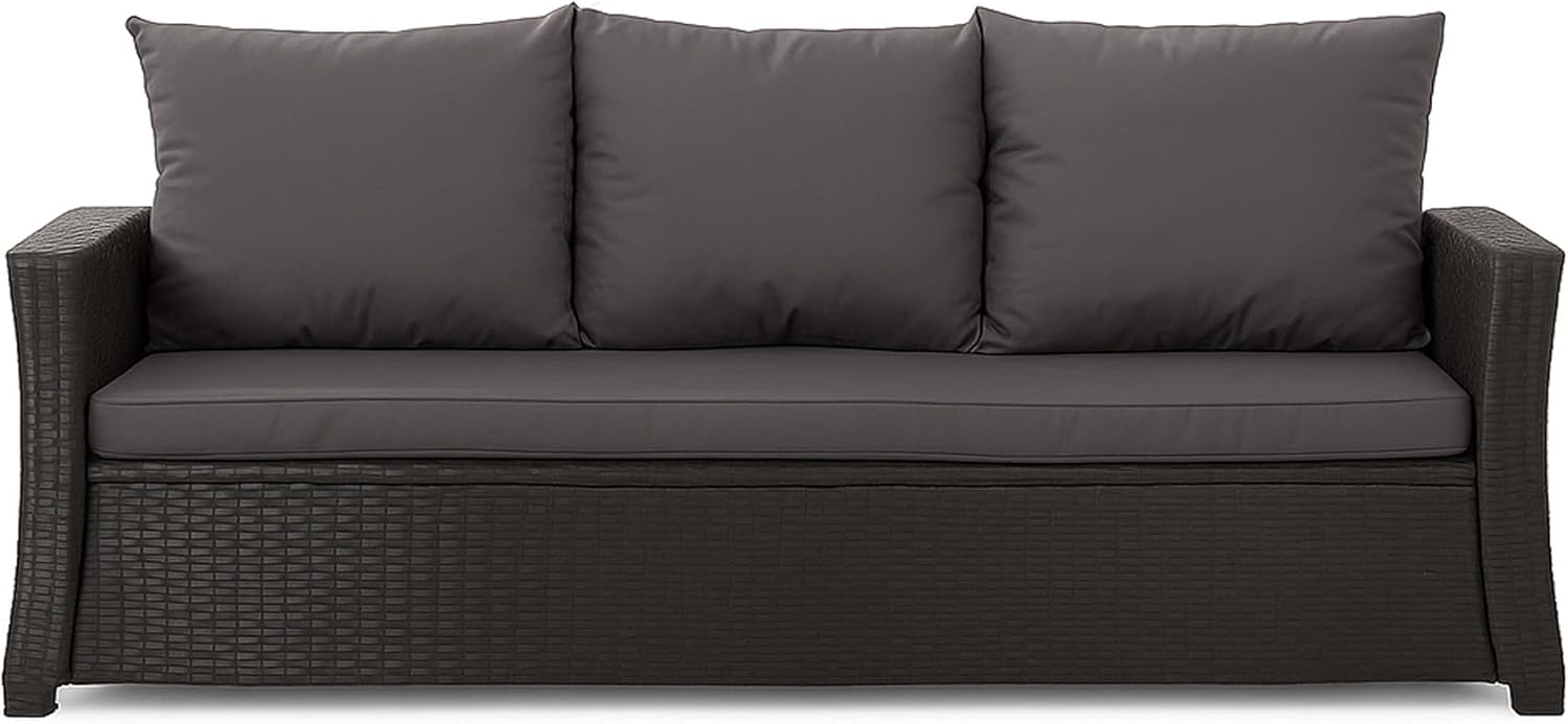 Bankauflage - Outdoor sitzkissen für Gartenbank für polyrattan- Polster Auflage Outdoor - Bankpolster Auflage für Hollywoodschaukel Rattan Sitzbank (Anthrazit, 160x60x50cm)