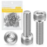 M4*20mm Zylinderschrauben mit Innensechskant 50 Stück,Caianwin DIN 912 Edelstahl（A2 V2A）Schrauben für Industriemaschinen,Kraftfahrzeuge,Bauwesen