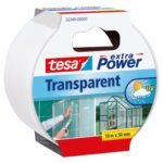 tesa extra Power Reparaturband transparent, selbstklebend, für Haushaltsreparaturen, 10m x 50mm