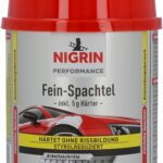 NIGRIN Performance Fein-Spachtel, härtet ohne Rissbildung, glättet Kratzer und Unebenheiten, 245 g inkl. 5 g Härter
