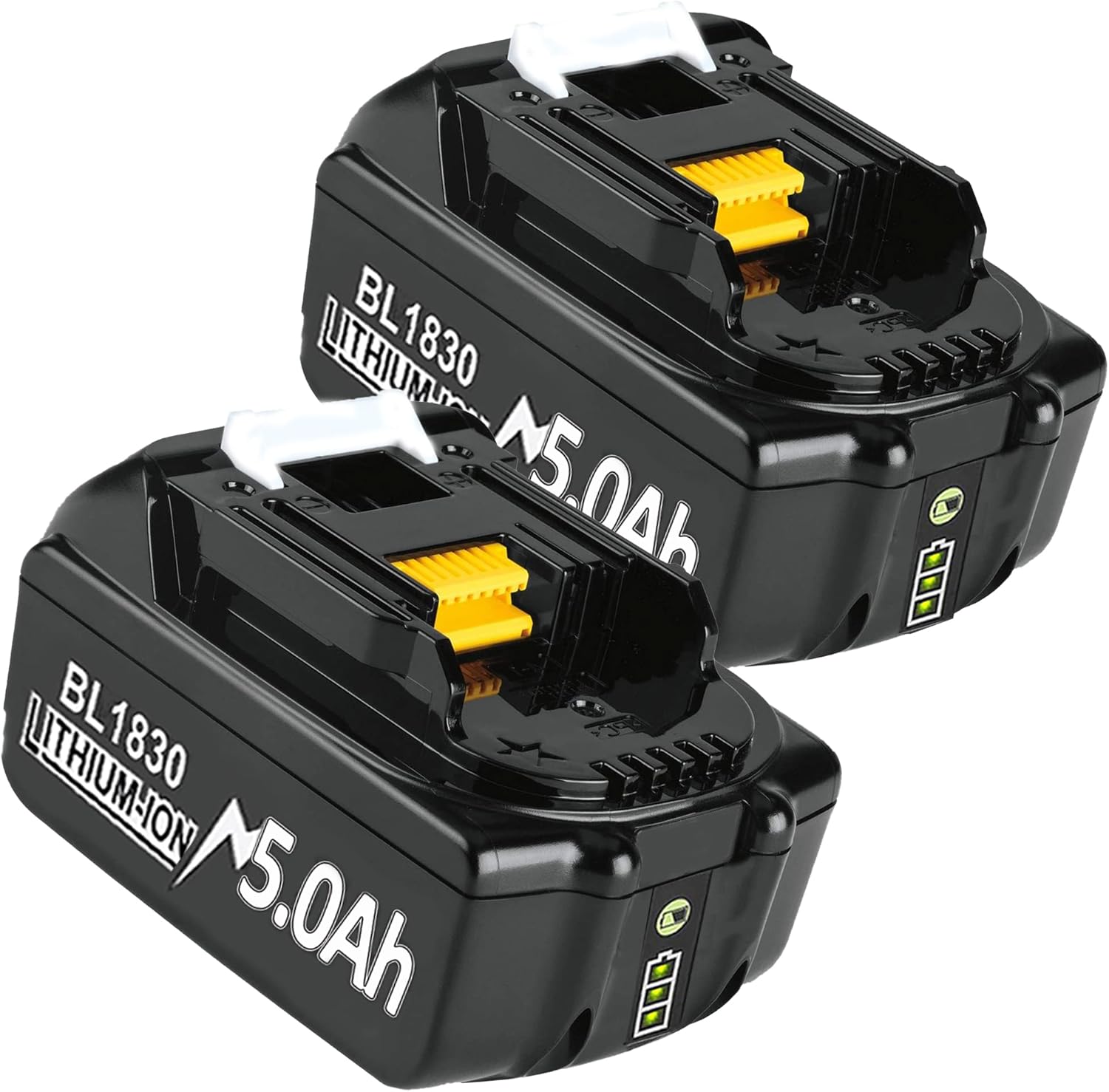 2X 18V 5000mAh Ersatzakku für Makita Akku 18V BL1830 BL1830B BL1850 BL1850B BL1860 BL1860B BL1840 BL1835 BL1845 BL1820 LXT-400 Werkzeugakkus