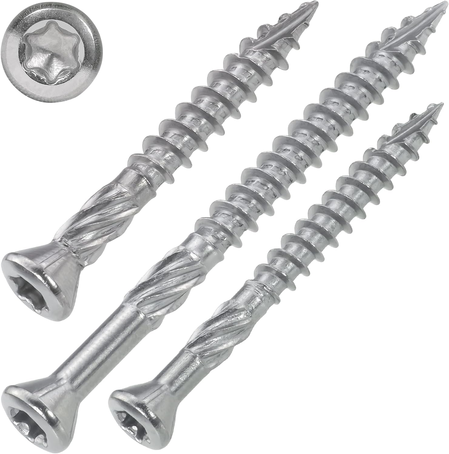 SCREW REBEL Terrassenschrauben 5 x 45 mm - 200 Stück - Edelstahl gehärtet martensitisch mit Zulassung ETA